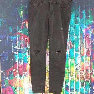 Old Navy Black Distressed Rockstar Skinny Jeans